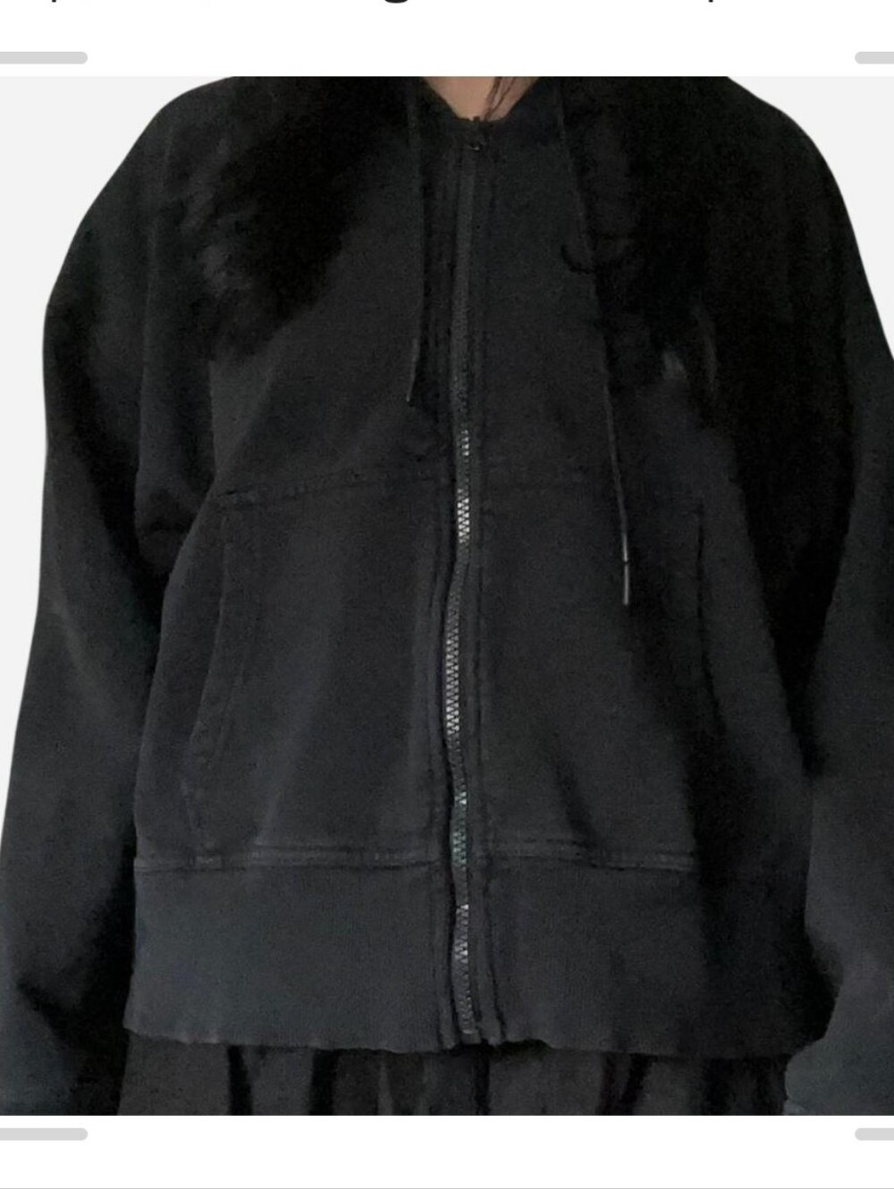 Black Zip-Up Jacket - Picture 2 of 3